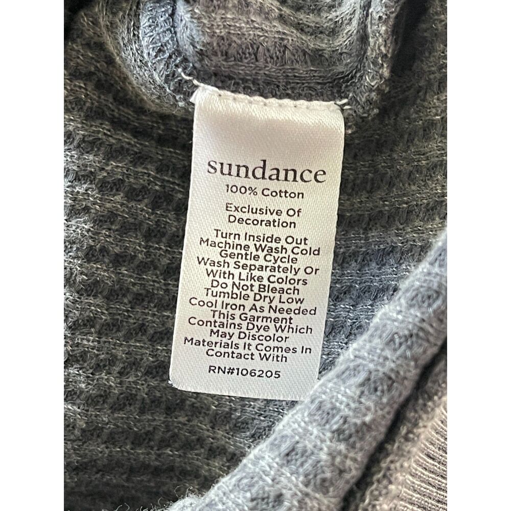 Sundance Rose Embroidered Zip Front 100% Cotton Hoodie Cardigan Tattoo Size L - Picture 4 of 10